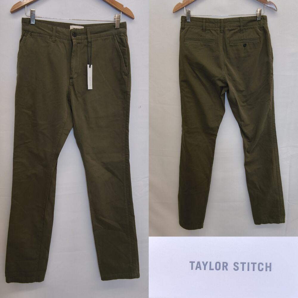 Taylor Stitch The Foundation Pant Men's 29 x 32 Slim Olive Green NWT #W5241